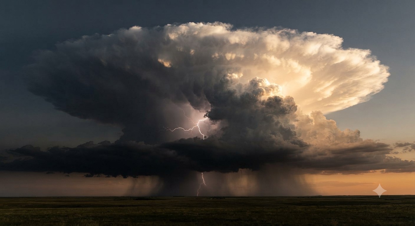 Cumulonimbus con relámpago